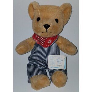 VTG Cubby Jones Plush Fairy Tale Bears Stuffed Animal ToyTrudy 1985 Overalls